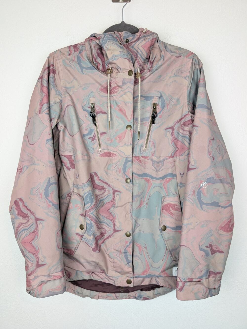 Ride Snowboard Jacket Wallingford Hard Shell Swirl Ski Winter Sports Size S